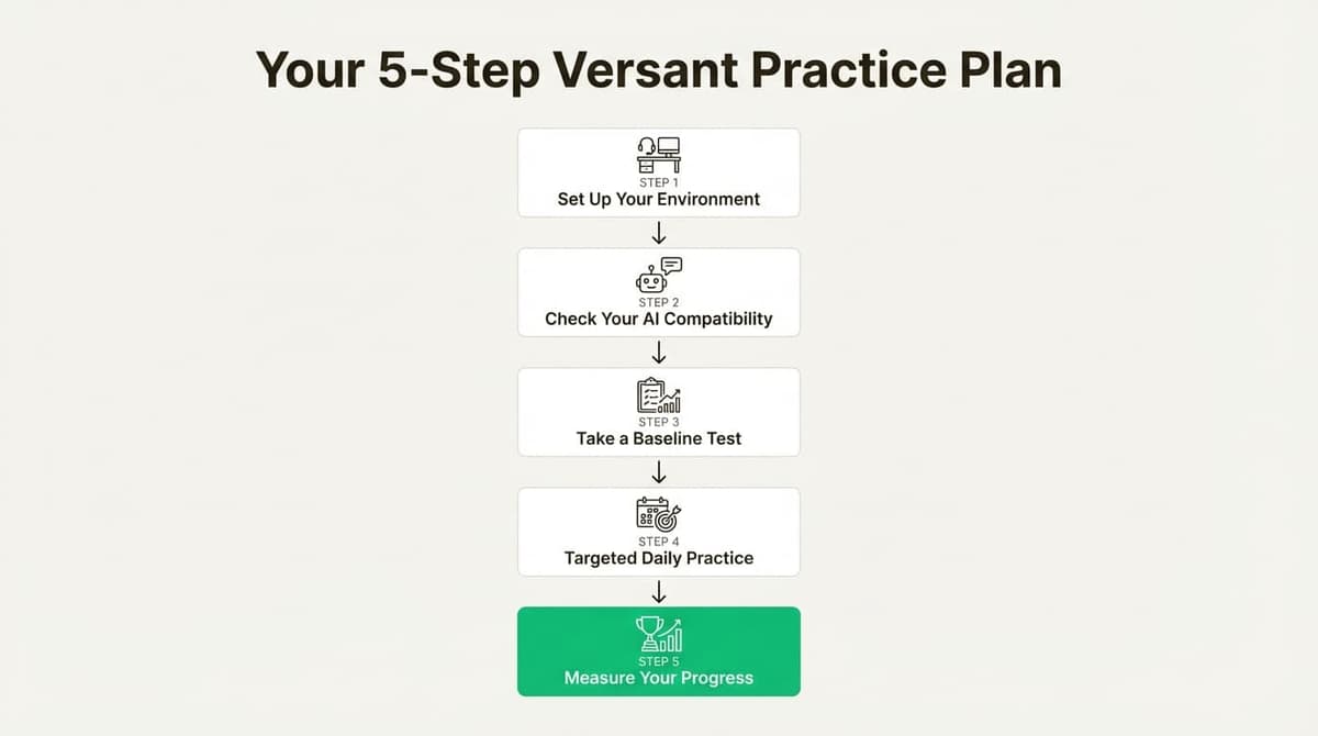 5-step Versant test practice plan